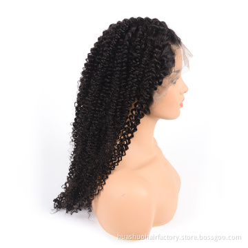 Wholesale Cheap Price Pre Plucked Hairline Cuticle Aligned Swiss Lace Malaysian Kinky Curly Hair Full Lace Wig